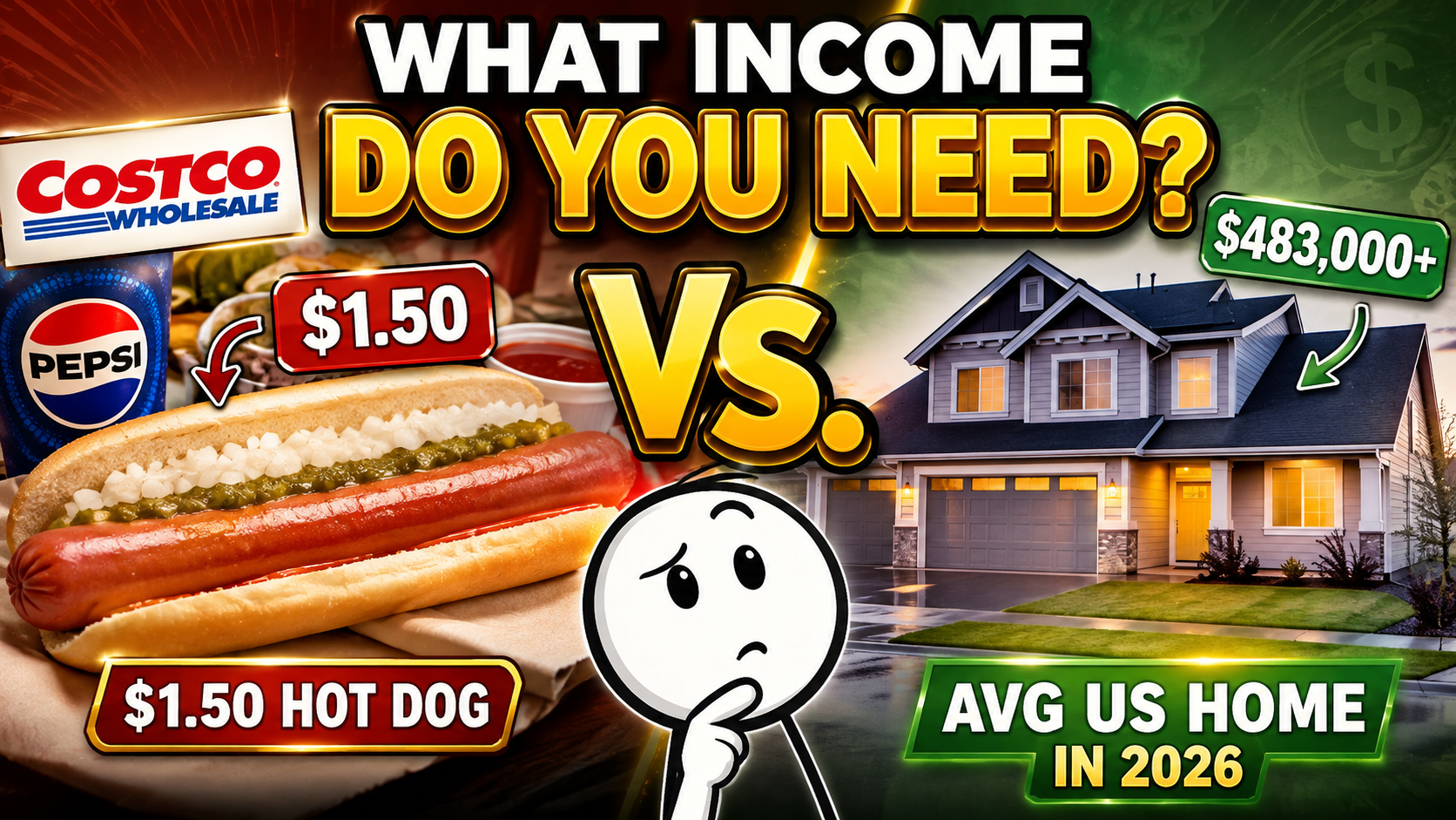$1.50 Costco Hot Dog – What Income Do You Need? Vs. a $425,000 Average U.S. Home in 2026
